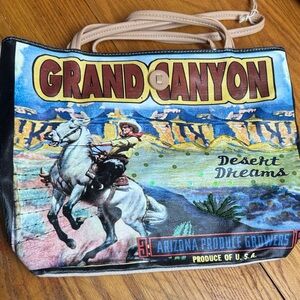 Rolfs Blue and Tan Tote Bag